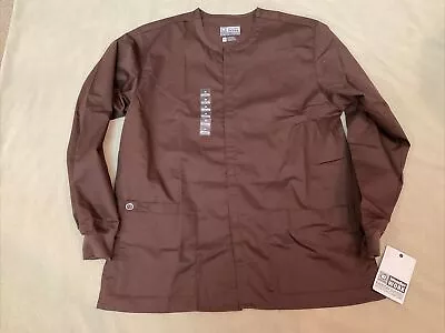 Wink Wonder Work Scrub Jacket Medium Womens Stretch Brown Nwt • $23.99