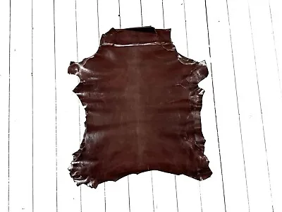 £14.99 • Buy 1mm Dyed Veg Tan Suede Sheepskin Leather Craft Half/whole Hide - Walnut Brown
