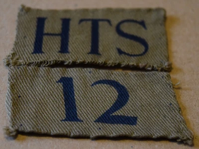 WW2 Home Guard Title Patch Insignia HTS12 Hertfordshire 12th Batt (Letchworth) • £75