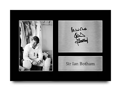 Sir Ian Botham Signed Printed Autograph A4 Photo Picture Cricket Gift For Fans • £5.99