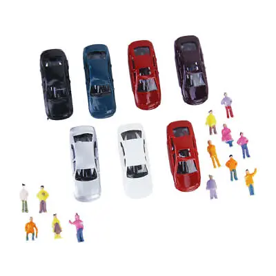 50 Lot 1/150 Plastic Model Cars Toys For Building Scenery Layout N Scale • £8.57