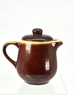 Vintage McCoy Pottery Brown Drip Creamer W/Lid #7020 USA • $11