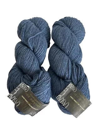 Cascade Yarn Heathers 220 Yarn In Color 9326 Blue : Lot Of 2 -100% Wool • $15