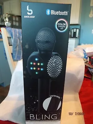 Bass Jaxx Black Bluetooth Bling LED Wireless Microphone Speaker--Brand New • $14.99