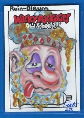 2023 Wacky Packages Old School Series 11 Sketch Card Hand Drawn 1/1 Artist Sobot • $48.98