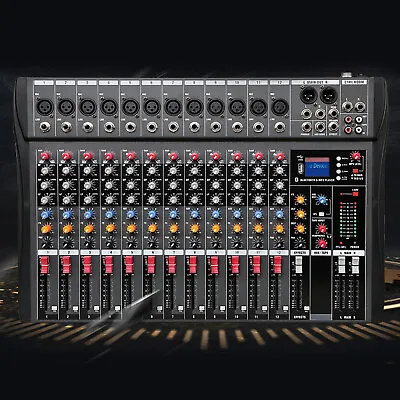 12 Channel Professional Live Studio Audio Mixer Power Mixing Console Sound • $118.01