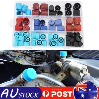$30.39 • Buy 77x Car Auto AC A/C System Valve Core Dust Caps Set Air Conditioner Air Seal Kit