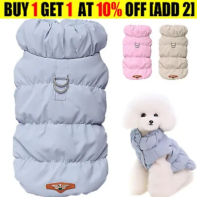 Warm Pet Dog Coats Jacket Outdoor Clothes Waterproof Winter Vest Puppy Coat UK • £6.89