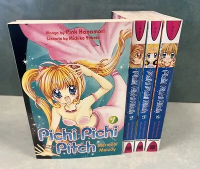 Pichi Pichi Pitch Vol 1 2 3 6 Manga Set Lot Mermaid Melody OOP Pink Hanamori • $80