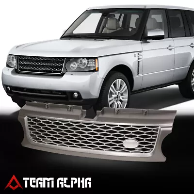 Fit 2010-2013 Range Rover Sport Diamond Mesh Upper Front Hood Grille Grey/Silver • $39.99