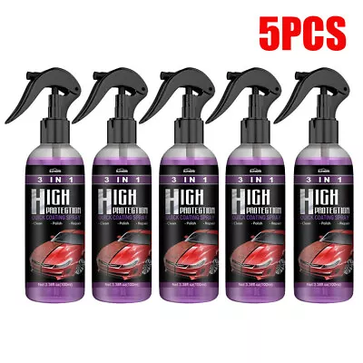 5Pack High Protection Quick Car Coat Ceramic 3 In 1 Coating Spray Hydrophobic US • $21.98