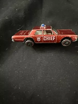 Vintage 1968 Hot Wheels Redline Fire Department Chief Car Red! • $22