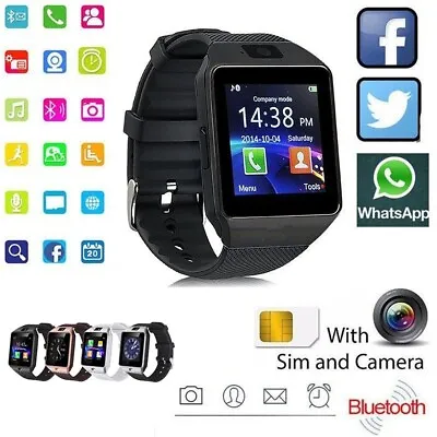 DZ09 Bluetooth Smart Watch Camera Phone GSM SIM For IOS  Android • $35.50
