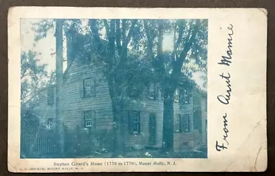 Mount Holly  NJ View Of The Stephen Girard Home (1776-1779) SHIPS FREE • $7