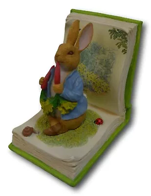 Beatrix Potter Barnes & Noble Heavy Green Peter Rabbit Book End - Easter Decor • $23.45