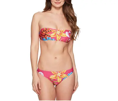 MOSCHINO Women's Ballon Bandeau Floral Bikini Set Multi (Size 4)  • $85