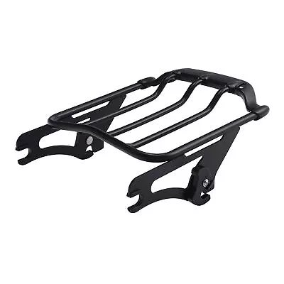 Black Two Up Luggage Rack Fit For Harley Touring Street Glide 2009-2022 Air Wing • $49.80