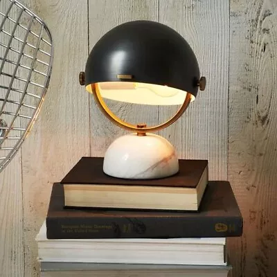 Domed Table Lamp Modern Style Adjustable Light With White Marble Base Bedroom • $199