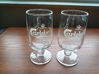 TWO Carlsberg Pilsner Glasses Half Pint • £5.49