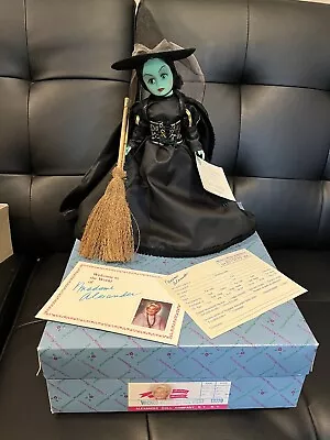 Madame Alexander Wicked Witch Of Oz Doll 10” EXC COND BOX W/TAG BROOM STAND VTG • $35