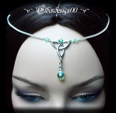 ^v^ Headwear * Peridot Celtic * Gothic * LARP *circlet * Medieval * Tiara * Celtic^v^ • £17.34