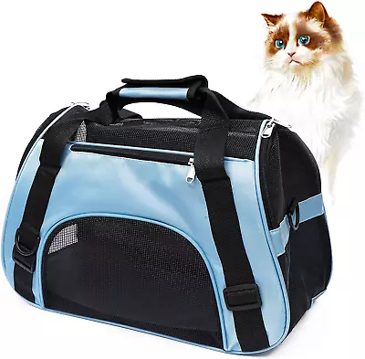 Cat Carrier Dog Carrier Small Animal Carrier Soft-Sided Pet Travel Carrie • $32.09