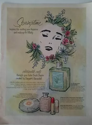 1954 Daggett & Ramsdell Lily Of The Valley Toilet Water Makeup Cosmetics Ad • $9.99