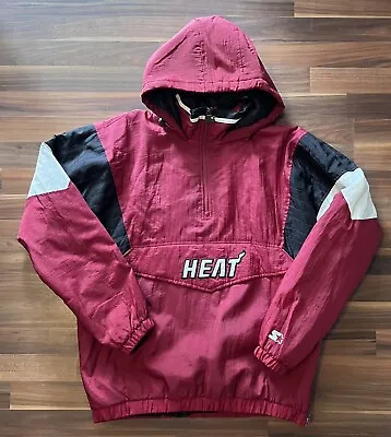 Miami Heat Starter Jacket Pullover Quilted Lined Sz L • $120
