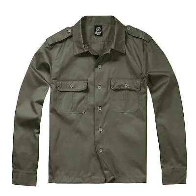 Army Shirt US Combat Military Style Tactical Security Work Uniform Long Sleeve • £29.50