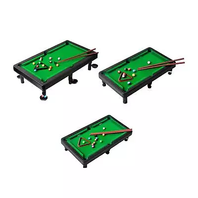 Mini Tabletop Pool Set Billiards Game Portable Triangle Rack Desktop Snooker • $14.51