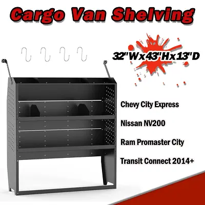 32 W Van Shelving For Transit Connect NV200 Chevy City Express Promaster City • $270.99