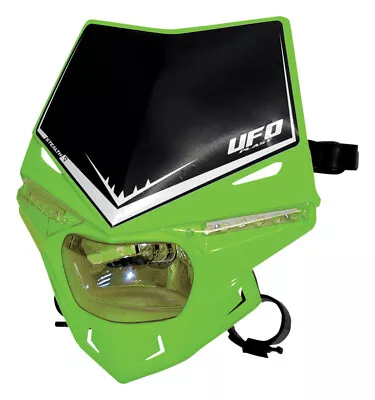 UFO Stealth LED Headlight & Green/Black Front Number Plate System (PF01715026) • $94.31