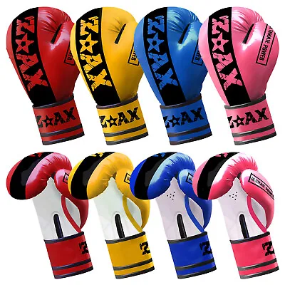 Junior Kids Boxing Gloves Leather Training Sparring Punchbag Gloves Pads 468OZ • £9.99