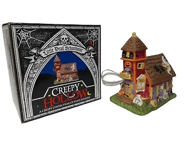 Cannon Falls Creepy Hollow LITTLE DEAD SCHOOLHOUSE Mini Light Up Halloween House • $42.75