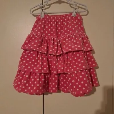 Hanna Andersson Girls Velvety Size 10 Pink / White Polka Dots • $15