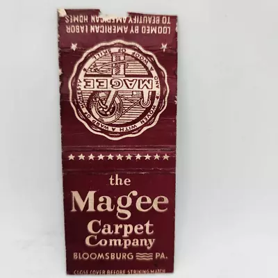 Vintage Bobtail Matchcover The Magee Carpet Company Bloomsburg Pennsylvania • $3.96