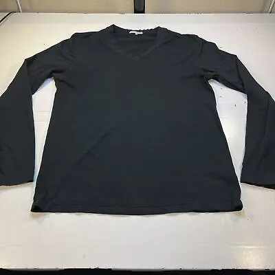 JAMES PERSE Long Sleeve V Neck TEE T SHIRT Sz Mens 2 / M Black  • $14.99