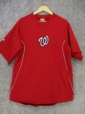 Majestic Thermabase Washington Nationals T-Shirt Mens M Red • $10