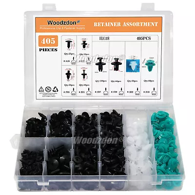 405pcs Plastic Rivet Fender Bumper Door Trim Retainer Push Clip Fit 6mm 8mm Hole • $22.97