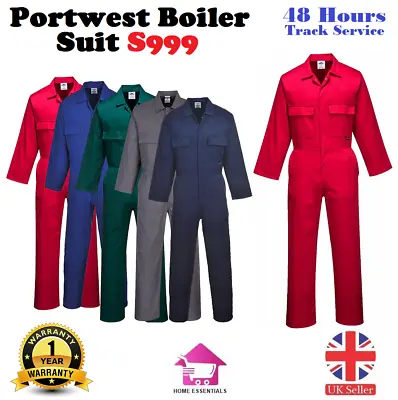 £6.99 • Buy New Portwest S999 Cotton Coverall Overall Welding Mechanic Boiler Suit Euro Work