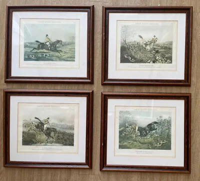 4x H Alken/J Harris Fore's Hunting Hand Coloured Antique Aquatint 1850 • £43.20