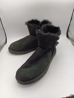 Ugg Mini Bailey Petal Bling Black Crystal Boot Us 12 • $60