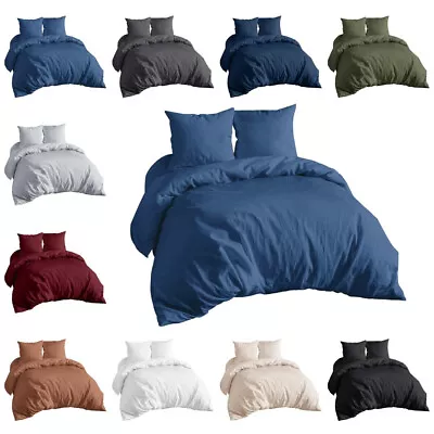 2000TC Egyptian Cotton Quilt Doona Duvet Cover Set Bedding Single/Queen/King AU • $26.69