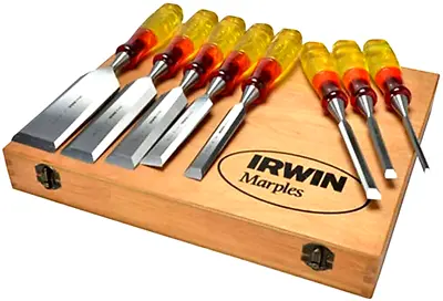 Irwin Chisel Set Marples 8PC Splitproof M373 Wood 6-50mm Boxed NEW • £69.99