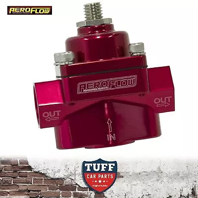 Aeroflow Red Billet 2 Port Carby Fuel Pressure Regulator FPR 1 - 4 PSI 3/8  NPT • $89.95