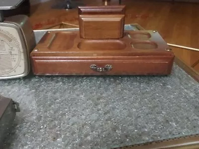 Men's  Wooden Dresser Valet Jewelry Box Centurion Made In Taiwan  • $15.99