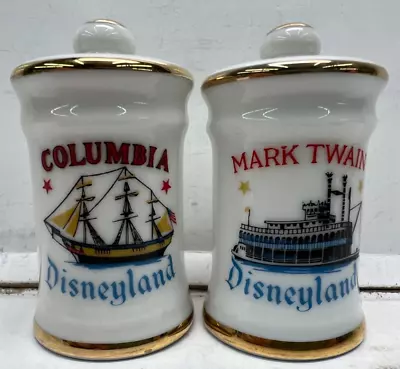 Vintage Disneyland Mark Twain And Columbia Ship And Boat Salt And Pepper Shakers • $14.99