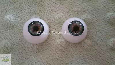 20mm Forest Green Round Acrylic Eyes Reborn Baby Doll Making Supplies • $9.60
