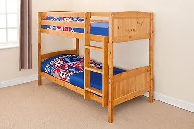 £179.99 • Buy Wooden Bunk Bed Kids Childrens Single PINE,WHITE Or GREY 2ft6 Shorty 3ft Single