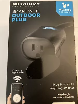 Merkury Innovations Smart Wi-fi Outdoor Plug Weather Resistant • $11.99